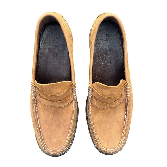 Sperry Top Sider Mens Size 8.5 M Gold Cup Brown Penny Loafer Shoes Collection - Picture 6 of 10